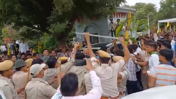 RLP Hanuman Beniwal and Congress Richpal Singh Mirdha 