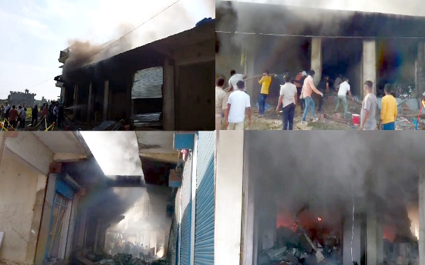 2 people died in fire accident due to cylinder explosion in firecracker warehouse in Kapilvastu 
