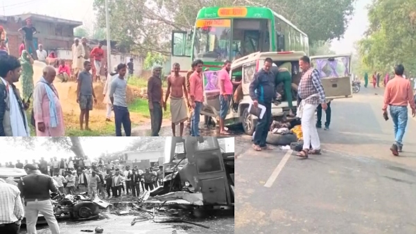 5 of the family came from MP died in the collision between Janrath bus and Bolero in Chitrakoot 5 of the family came from MP died in the collision between Janrath bus and Bolero in Chitrakoot