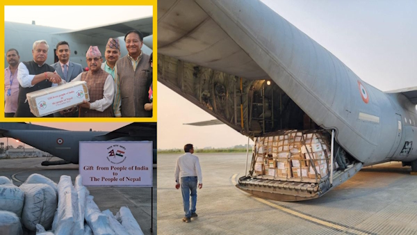 India sends emergency relief nepal
