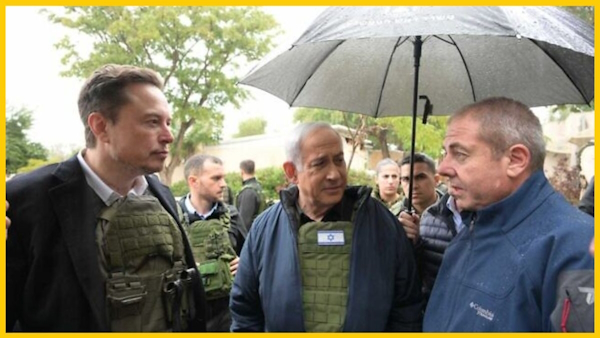 Musk Tours Massacre Site With Netanyahu 