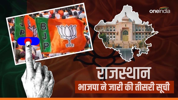 Rajasthan BJP Candidates Third list