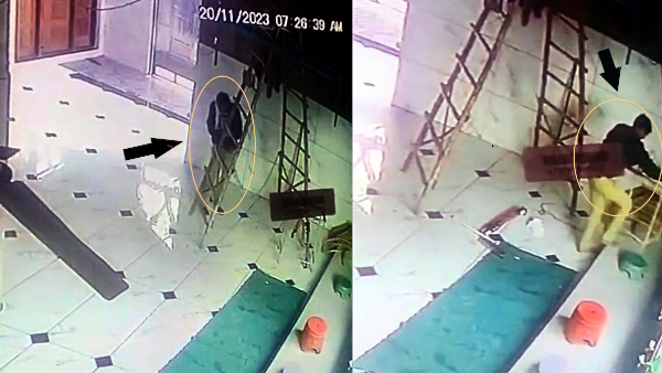 cctv video of a man hanged himself in a mosque in Saharanpur 