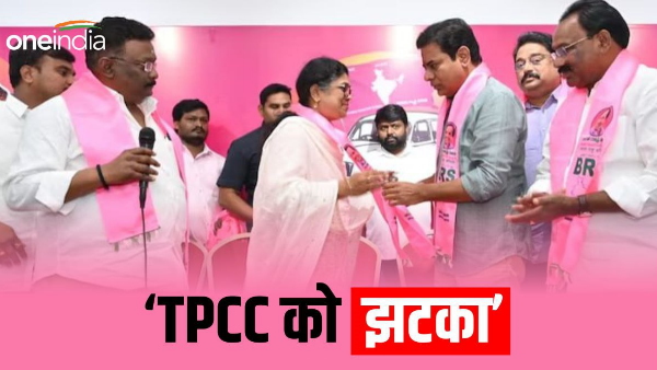 telangana news: Political shock to Congress before Telangana elections, Palavai Sravanthi Join BRS