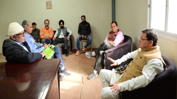 Uttarkashi Tunnel CM Dhami high level meeting