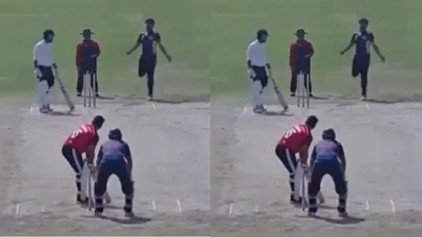 Bizarre bowling Action