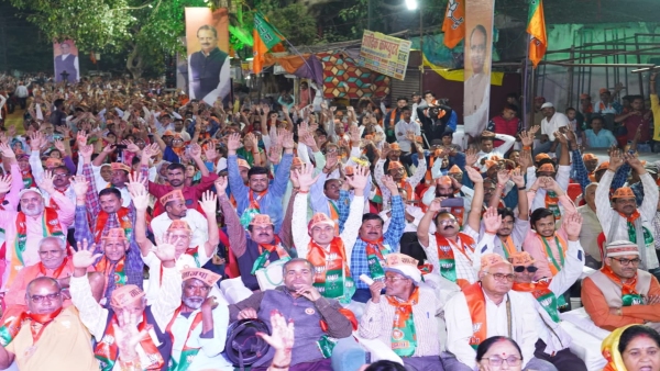 JP Nadda held a public meeting in Semaria in support of BJP candidates KP Tripathi and Rajendra Shukla. JP Nadda held a public meeting in Semaria in support of BJP candidates KP Tripathi and Rajendra Shukla.