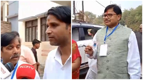 Fighting with Congress pulling agent at the booth in Gwalior Assembly, candidate Sunil Sharma reached the spot.