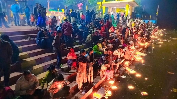 Celebrated the construction of grand Shri Ram temple in Ayodhya by lighting lamps and candles.