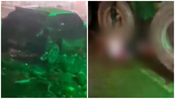 Accident, three MBBS students riding on Activa were hit by a trolley, one dead and two injured
