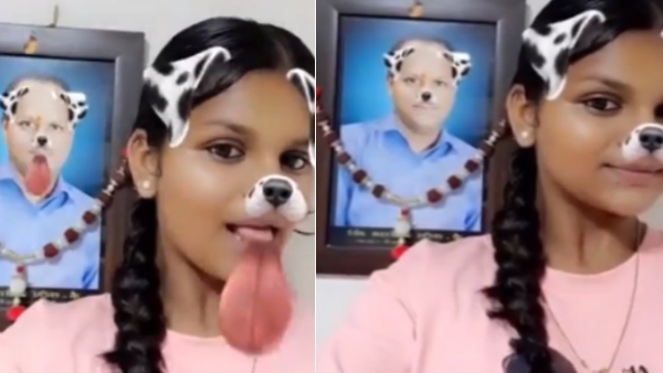 Girl applies snapchat filter on dead father picture