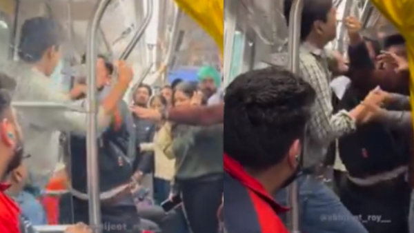 Another fight in Delhi metro