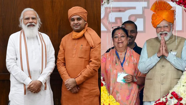 Baba Balaknath Vasundhara with PM Modi 