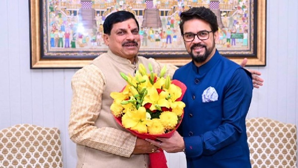 CM Mohan Yadav meets Anurag Thakur