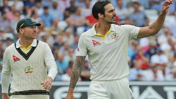 David Warner, mitchell johnson