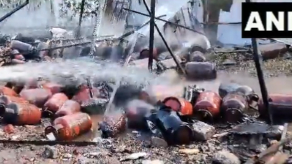 12 LPG cylinders exploded 12 LPG cylinders exploded