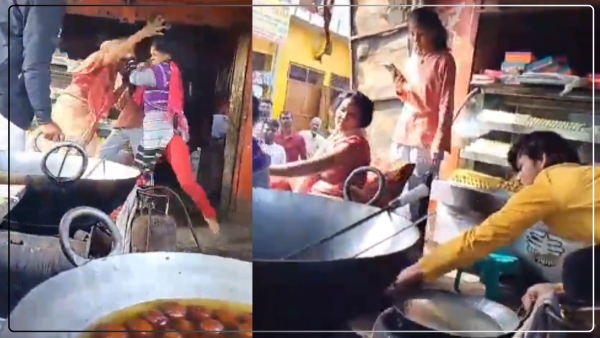 sister-in-law-leaves-gulab-jamun-and-attacks-her-sister-in-law-watch-video