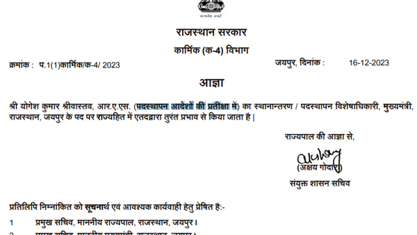 Rajasthan CM Bhajanlal Sharma OSD Name