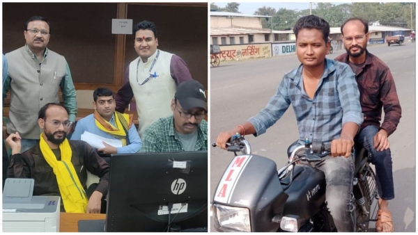 Kamleshwar Dodiyar, who became MLA by taking loan, reached the assembly from Ratlam with a bike