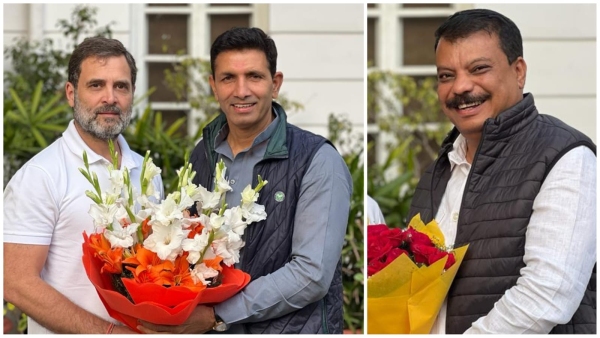 Newly appointed PCC Chief Jitu Patwari, Umang Singhar and Hemant Katare met Rahul Gandhi in Delhi.