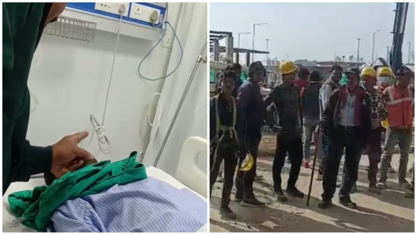 Major accident creates panic in under construction part of the airport, workers injured