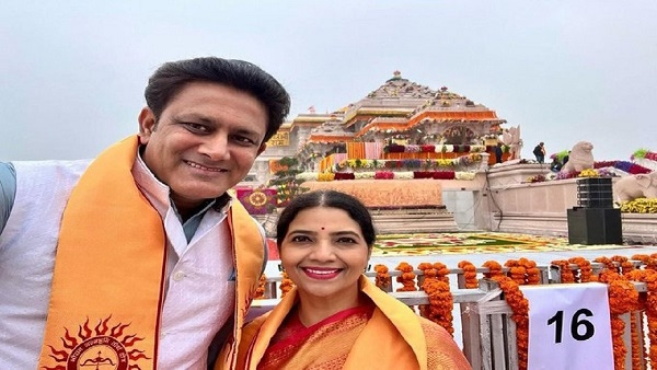 Anil Kumble and his wife Anil Kumble and his wife