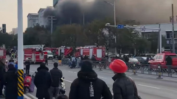 building fire in Jiangxi China 