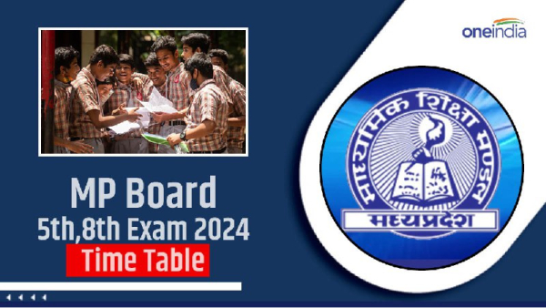 MP Board 5th 8th Time Table 2024