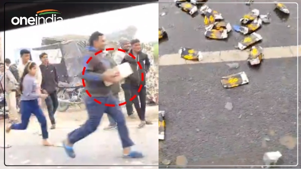 video-women-started-breaking-liquor-bottles-in-agra-men-ran-away-with-boxes