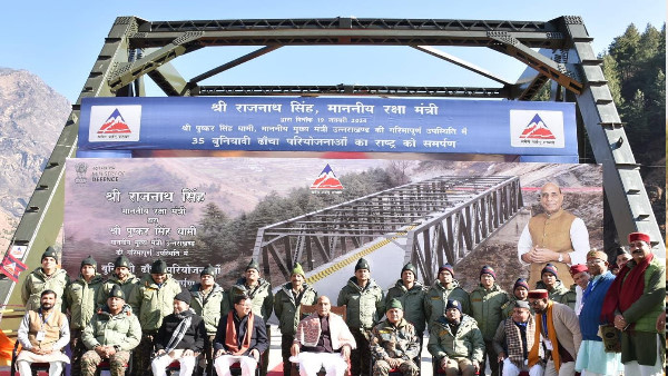 Rajnath Singh India-China border inaugurated 29 bridges six roads built BRO Rajnath Singh India-China border inaugurated 29 bridges six roads built BRO