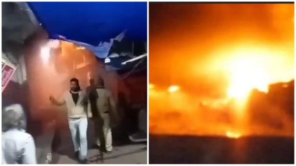 Due to fire in house in Batasha street of Rampura ward, girl got scared and jumped from second floor