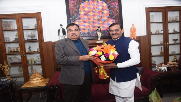 MP Vishnudutt Sharma met Minister Gadkari, requested for construction of Panna-Mandla elevated road