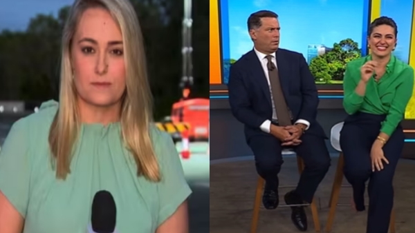 Woman reporter slapped herself