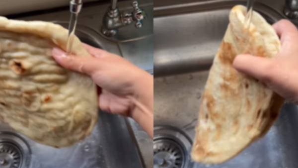 Woman wash naan