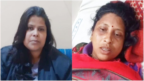 Lady officer assaulted by Anganwadi worker Lady officer assaulted by Anganwadi worker