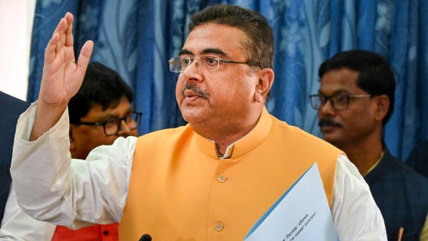 Six BJP leaders including Suvendu Adhikari suspended for the remainder of the West Bengal Assembly session Six BJP leaders including Suvendu Adhikari suspended for the remainder of the West Bengal Assembly session