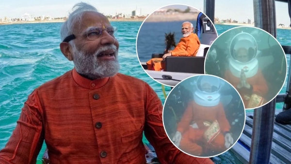 PM Modi dives down to submerged city of Dwarka 