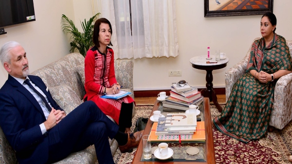 un-representatives-meet-rajasthan-deputy-cm-diya-kumari-discuss-working-together-on-tourism-develop