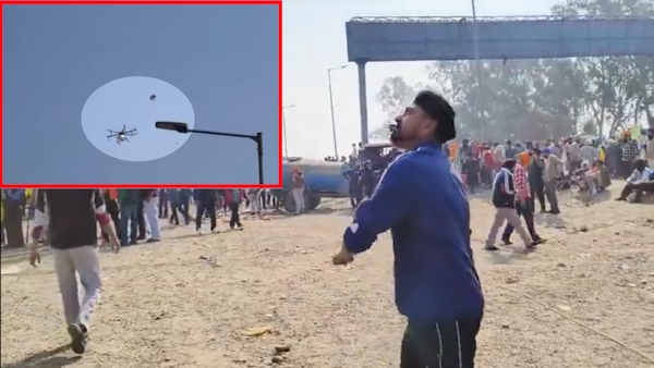 protesting farmers flew kites to counter drones employed by government at shambu border