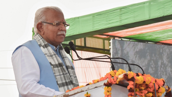हरियाणा के मुख्यमंत्री मनोहर लाल खट्टर। हरियाणा के मुख्यमंत्री मनोहर लाल खट्टर।