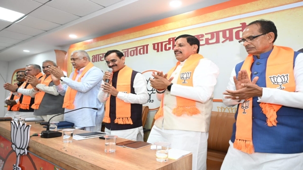 Top leaders of BJP gathered in Bhopal for Lok Sabha elections 2024, set a target of 68% vote share