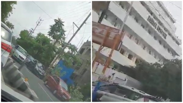 Low floor bus hits husband and wife riding a bike near Bansal Hospital, woman dies in accident