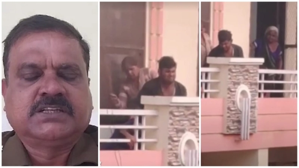 Video of beating an elderly person in Sheopur went viral, Patwari son wife accused of beating 