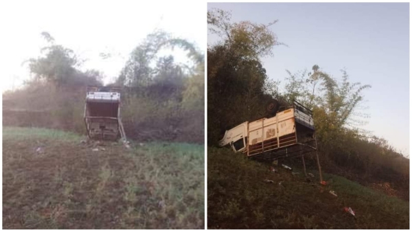 Truth of accident, no fitness and insurance, 35 passengers, pickup overturned in Badjhar Ghat