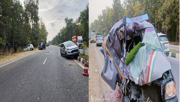 Dehradun news Huge collision between three vehicles here early in the morning three including a child died