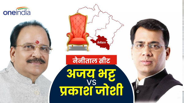 Nainital Lok Sabha seat ajay bhatt prakash joshi Contest between Modi minister Rahul gandhi close