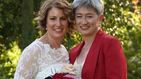 Penny Wong and Sophie Allouache tie the knot