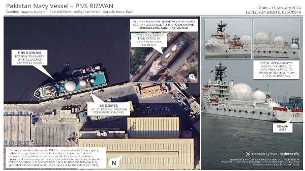 Pak deploys China-built spy ship