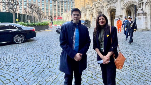 AAP MP Raghav Chadha meets uk leader