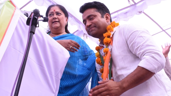 Vasundhara Raje with Rahul Kaswan Vasundhara Raje with Rahul Kaswan